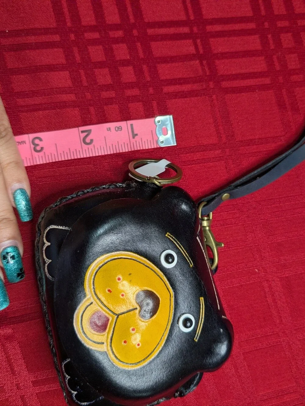 Leather Hand Wrist Bear Small Bag